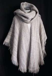 Ruana Wool Wrap Ireland Tapestries Helena Ruuth Shawl Scarf Hand 