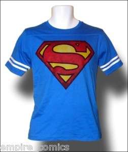 Superman Symbol Jersey Blue T Shirt  