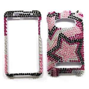  Pink with Black Twin Star HTC EVO 4G Sparkling Luxury 