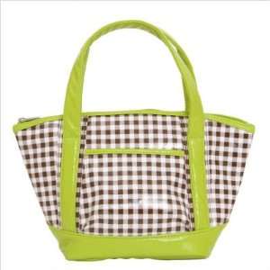  San Remo Lunch Bag in Brown / Green Gingham: Patio, Lawn 