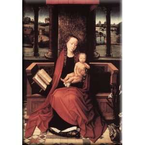   Enthroned 11x16 Streched Canvas Art by Memling, Hans: Home & Kitchen