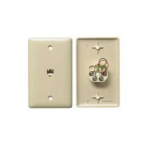 BRYANT ELECTRICAL PRODUCTS HUW NS730I 1G IVORY FLUSH TELEPHONE PLATE 