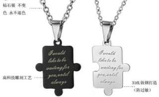 JN68 Stainless Steel Sweet Love Puzzle Couple Necklace  