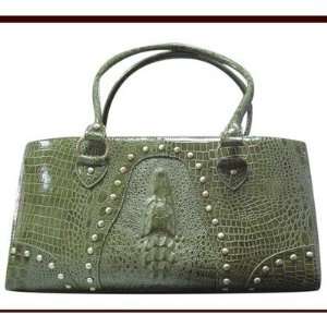  Faux Leather Handbag Pet Carrier in Green