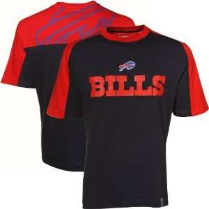  Reebok Buffalo Bills Navy Blue Red Draft Pick T shirt 