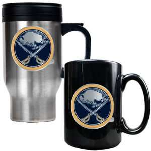 Buffalo Sabres Coffee Cup & Travel Mug Gift Set:  Sports 