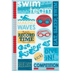  Swim Team Cardstock Stickers 5.5X9 : Home & Kitchen