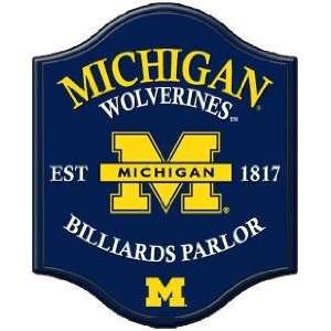  Michigan Wolverines Parlor Game Room Wall Sign/Plaque 