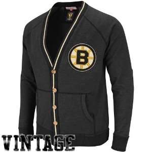   Sweatshirt  Mitchell & Ness Boston Bruins Linesmen Cardigan Sweater