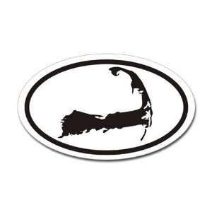  Cape Cod Euro with Map Cape cod Oval Sticker by CafePress 