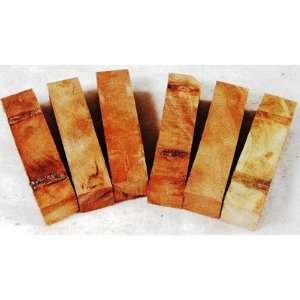  Cottonwood Burl Stabilized 6 pc Pen Blank Shorts 3/4 x 2 