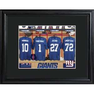  Baby Keepsake: New York Giants Personalized NFL Locker Room Print 