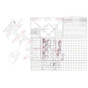 Suzyn Waldman Handwritten/Signed Scorecard Royals at Yankees 8 17 2008