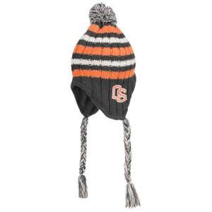  Oregon State Beavers Black Iceberg Ski Knit Beanie: Sports 