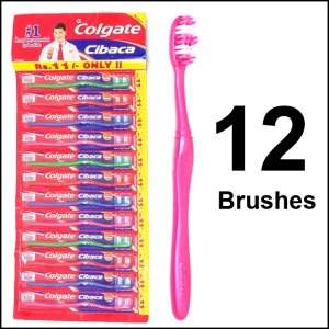   Cibaca ZigZag Shaped Medium Bristles Toothbrush   Wholesale lot of 12