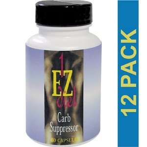 Carb Suppressor, 1 EZ Diet, Maximum International, 60 Tablets, 12 