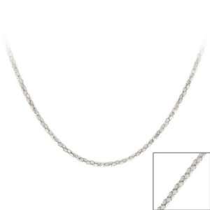    Mondevio Sterling Silver 18 inch Popcorn Link Chain Jewelry