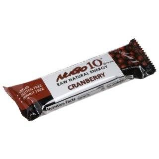 NuGo 10 Raw Natural Energy Bar, Cranberry, 1.76 Ounce Bars (Pack of 12 