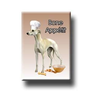  Whippet Bone Appetit Chef Fridge Magnet: Everything Else