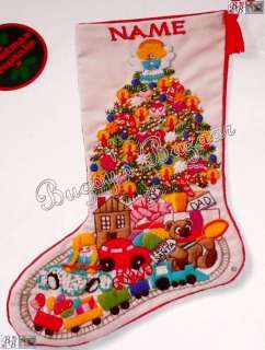 Sunset CHRISTMAS FANTASY Crewel Stitchery Stocking Kit  