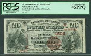 20.00 NBN “Brownback” NB of the Republic – Chicago, 1882, Fr 