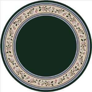  Signature Carved Romany Vine Emerald Round Rug Size: 77 