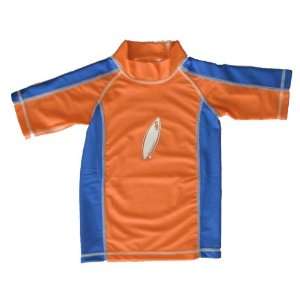  DaRiMi Kidz Rash Shirt Short Sleeve Orange/Royal Blue 2/3 
