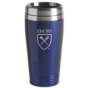   Emory University   16 ounce Travel Mug Tumbler   Blue: Sports