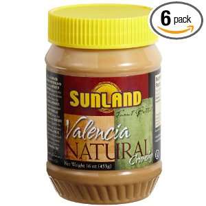 Sunland Valencia Peanut Butter Crunchy, Natural, 16 Ounce PET Jars 