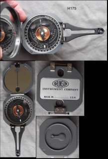Vintage Brunson Engineering, Geologist Pocket Transit Compass  