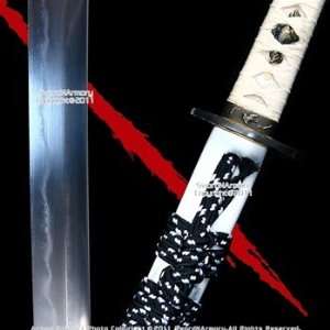 White Handmade Musashi Folded Katana Samurai Sword  Sports 