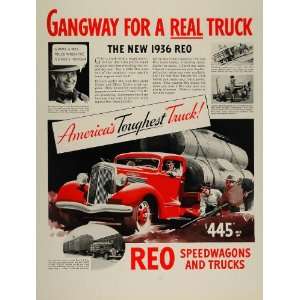   Ad Vintage Reo Truck Speedwagon Tractor Trailer   Original Print Ad
