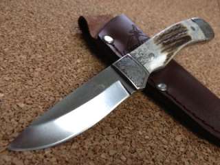 Gerber Wallowa Stag Handles Fixed Blade Caper Knife New  