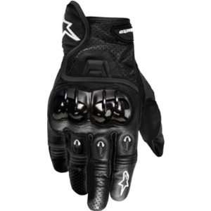   Moto Mens Leather Street Racing Motorcycle Gloves   Black / X Large