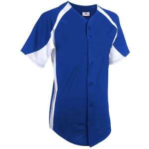   Button Custom Baseball Jerseys 15 ROYAL/WHITE A3XL