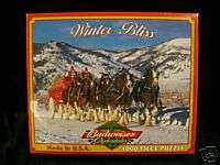 Budweiser Clydesdales Winter 1000pc. Puzzle NEW Issue  