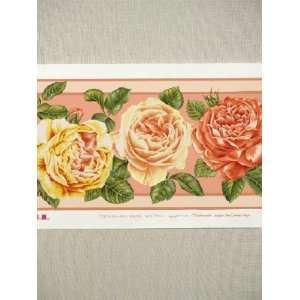   Rose Border   Coral Rose On Coral Wallpaper: Home Improvement