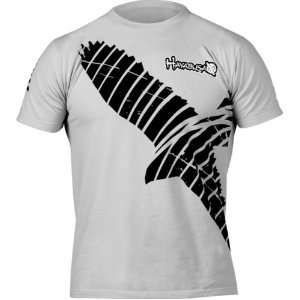  Hayabusa Official MMA Winged Strike T Shirts   Silver / 2X 