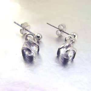  Earrings silver Câlin white. Jewelry