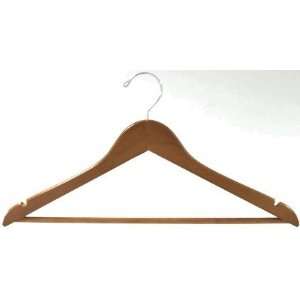  Cherry Finish Wood Suit Hanger with Bar (Set of 5): Home 