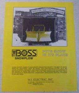 Boss c. 1980s 11.3 45 Snowplow Bulldozer Sales Brochure  