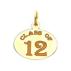  Oval Class of 12 Charm 14K Gold: Jewelry