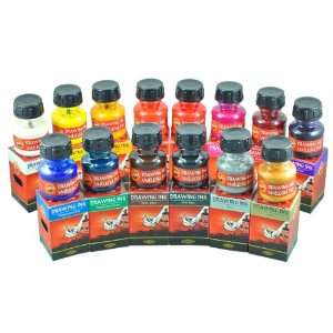  Koh i noor 14 X 20 ml Artists Coloured Drawing Inks 