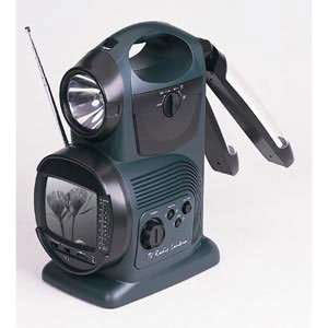  Supersonic 5 Inch B/W TV, Radio Lantern Combo, Green 