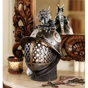  Dragon Warrior Helmet Illuminated Sculpture: Home 