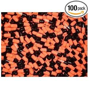  Empty Gelatin Capsules Size 0, 500 Count, Color:orange/red 