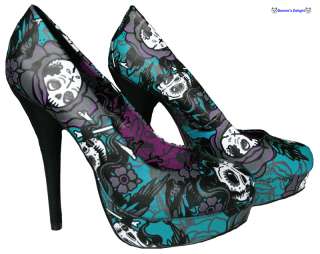 NEW IRON FIST TEAL CROSSWINDS KILLER HIGH STILETTO 6 HEELS PLATFORM 