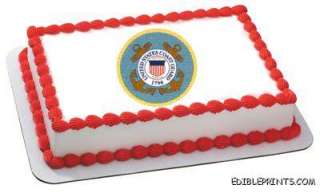 Coast Guard Emblem Edible Image Icing Cake Topper  