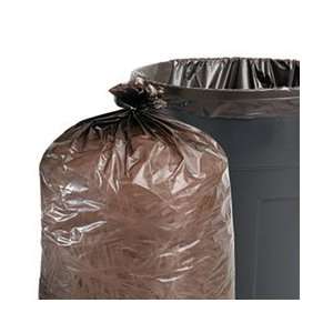  Total Recycled Content Trash Bags, 60 gal, 1.5mil, 36 x 58, Brown 