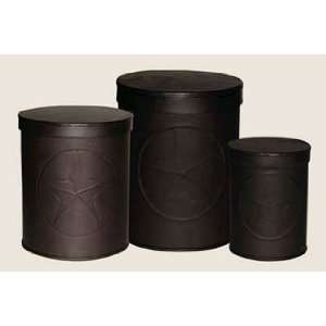Country Star Canisters set ~ Rustic Brown  Kitchen 